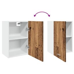 Berkfield Home Hanging Cabinet Lyon Old Wood 40x31x60 cm Engineered Wood in Brown - Size: 40 x 31 x 60 cm - thumbnail 8