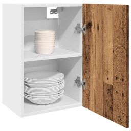 Berkfield Home Hanging Cabinet Lyon Old Wood 40x31x60 cm Engineered Wood in Brown - Size: 40 x 31 x 60 cm - thumbnail 1