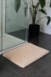 Allure Bath Fashions Bobbi Giant Bobble Bath Mat in Stone - thumbnail 2