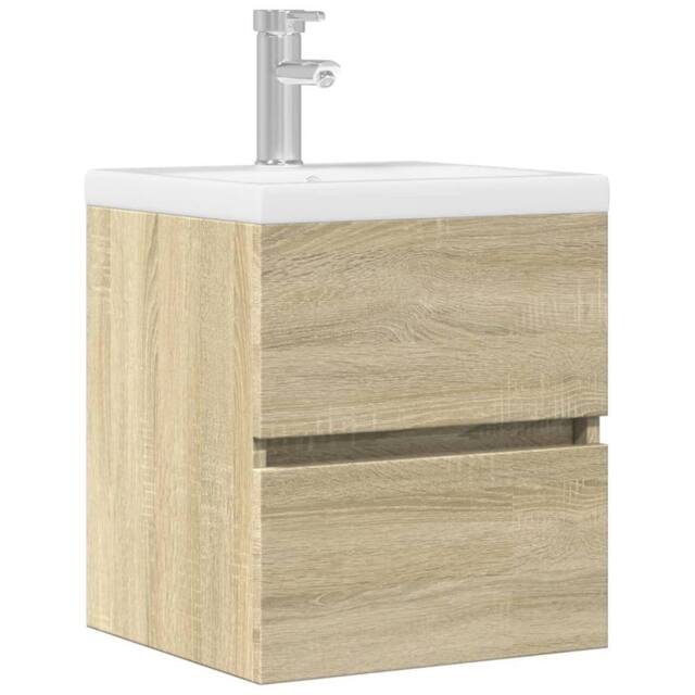 Berkfield Home Sink Cabinet Sonoma Oak 41x38.5x45 cm Engineered Wood in Light Tan - image 1