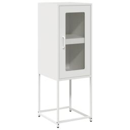 Berkfield Home Sideboard White 36x39x107 cm Cold-rolled Steel - Size: 36 x 39 x 107 cm - thumbnail 2