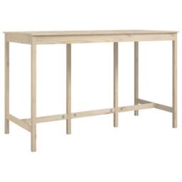 Berkfield Home Bar Table 180x80x110 cm Solid Wood Pine in Brown - Size: 180 x 80 x 110 cm - thumbnail 2