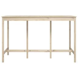 Berkfield Home Bar Table 180x80x110 cm Solid Wood Pine in Brown - Size: 180 x 80 x 110 cm - thumbnail 3