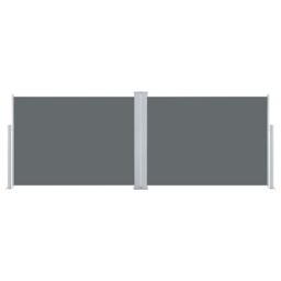 Berkfield Home Retractable Side Awning Anthracite 100x1000 cm in Black - thumbnail 4