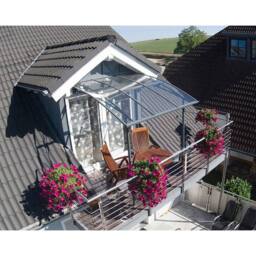Palram Patio Cover Vega Door Awning Canopy 2000 Clear - Grey - thumbnail 2