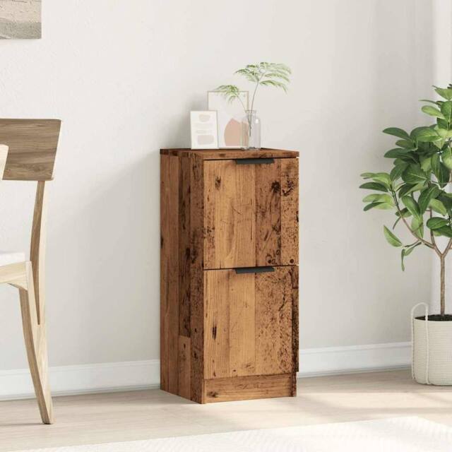 Berkfield Home Sideboard Old Wood 30x30x70 cm Engineered Wood in Brown - Size: 30 x 30 x 70 cm - image 1