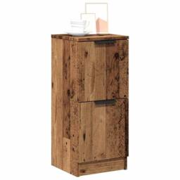 Berkfield Home Sideboard Old Wood 30x30x70 cm Engineered Wood in Brown - Size: 30 x 30 x 70 cm - thumbnail 2