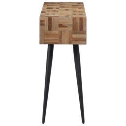 Berkfield Home Console Table 110x34x80 cm Solid Reclaimed Teak in Grey - Size: 110 x 34 x 80 cm - thumbnail 3