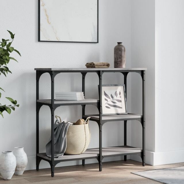 Berkfield Home Console Table Grey Sonoma 80x29x75 cm Engineered Wood - Size: 80 x 29 x 75 cm - image 1
