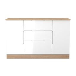 Ready Assembled 2 U Lucca 2 Door 3 Drawer Sideboard (Ready Assembled) in Light Oak - Size: Large - thumbnail 2