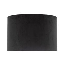 Happy Homewares Black Velvet Lamp Shade with Inner Leopard Print Satin Shimmer Lining - Size: 12 inches - thumbnail 4