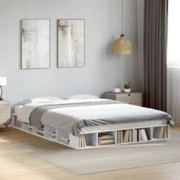 Berkfield Home Bed Frame without Mattress White 140x200 cm - thumbnail 2
