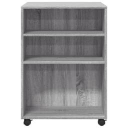 Berkfield Home Side Table with Wheels Grey Sonoma 55x60x78 cm Engineered Wood - Size: 55 x 60 x 78 cm - thumbnail 4