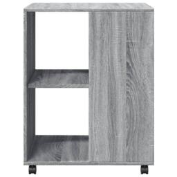 Berkfield Home Side Table with Wheels Grey Sonoma 55x60x78 cm Engineered Wood - Size: 55 x 60 x 78 cm - thumbnail 5