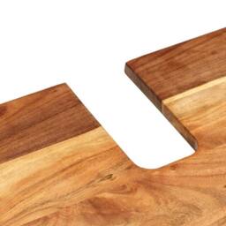 Berkfield Home Sink Cabinet 62x33x58 cm Solid Wood Acacia & Engineered Wood in Brown - Size: 62 x 33 x 58 cm - thumbnail 8