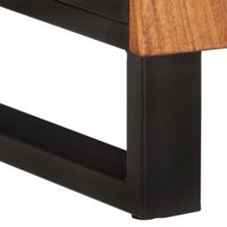 Berkfield Home Sink Cabinet 62x33x58 cm Solid Wood Acacia & Engineered Wood in Brown - Size: 62 x 33 x 58 cm - thumbnail 7