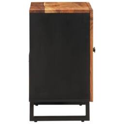 Berkfield Home Sink Cabinet 62x33x58 cm Solid Wood Acacia & Engineered Wood in Brown - Size: 62 x 33 x 58 cm - thumbnail 5