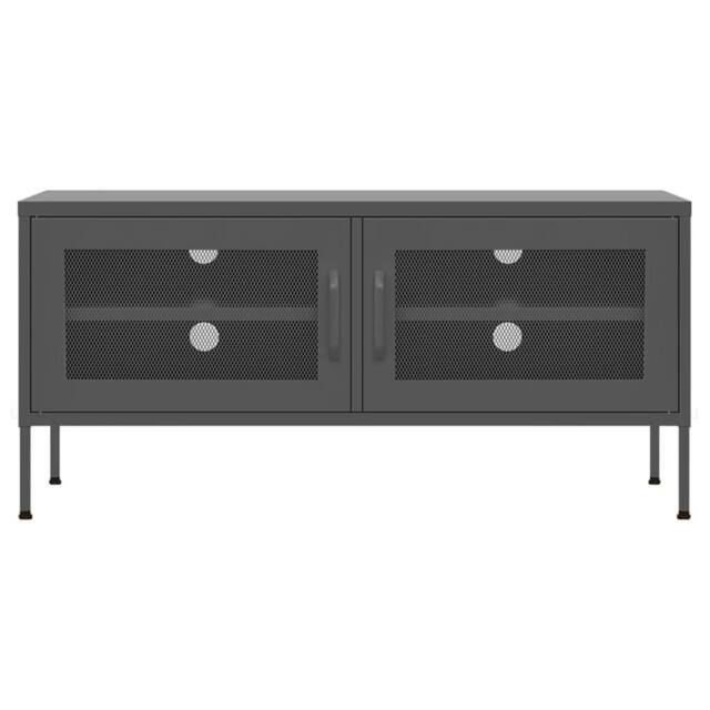 Berkfield Home TV Cabinet Anthracite 105x35x50 cm Steel in Dark Grey - Size: 105 x 35 x 50 cm - image 1