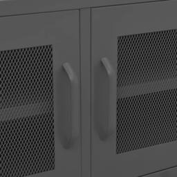 Berkfield Home TV Cabinet Anthracite 105x35x50 cm Steel in Dark Grey - Size: 105 x 35 x 50 cm - thumbnail 8