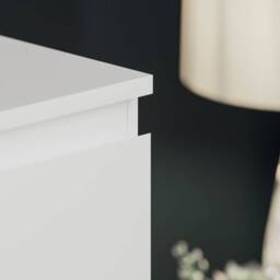 HD Designs Denver 3 Drawer Chest of Drawers Storage in White - thumbnail 5