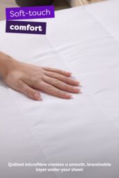 Slumberdown Cosy Nights Mattress Protector in White - Size: Double - thumbnail 3