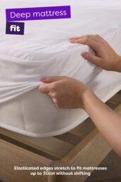 Slumberdown Cosy Nights Mattress Protector in White - Size: Double - thumbnail 4