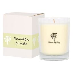 Nicola Spring 160g Soy Wax Scented Candle - Vanilla Sands - Aromatherapy Jar Candle in Clear