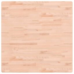 Berkfield Home Table Top 90x90x1.5 cm Square Solid Wood Beech in Brown - thumbnail 2