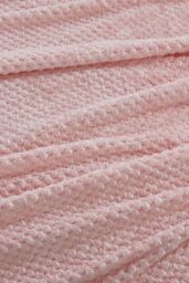 OHS Luxury Large Waffle Honeycomb Mink Warm Throw in Light Pink - Size: 125 cm x 150 cm - thumbnail 3