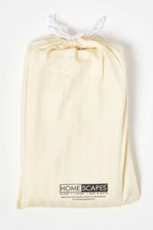 Homescapes Cotton Stripe Cot Bed Duvet Cover Set 330 Thread Count in Yellow - thumbnail 5
