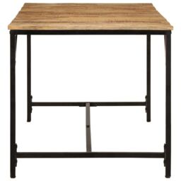 Berkfield Home Dining Table 160x80x75 cm Solid Wood Rough Mango in Brown - Size: 160 x 80 x 75 cm - thumbnail 3