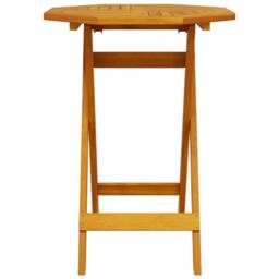 Berkfield Home Beautiful 3 Piece Folding Bistro Set Solid Wood Acacia in Brown - thumbnail 4