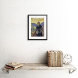 "Artery8 Wall Art Print Edvard Munch Friederich Nietzsche Painting Artwork Framed 9X7 Inch in Black - Size: W7"" x H9""" - thumbnail 2