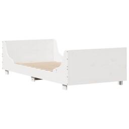 Berkfield Home Bed Frame without Mattress White 90x200 cm Solid Wood Pine - thumbnail 6