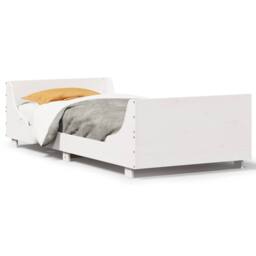 Berkfield Home Bed Frame without Mattress White 90x200 cm Solid Wood Pine - thumbnail 1