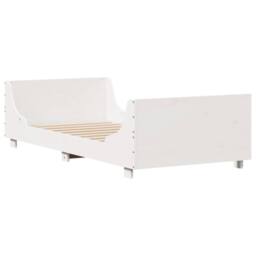 Berkfield Home Bed Frame without Mattress White 90x200 cm Solid Wood Pine - thumbnail 3