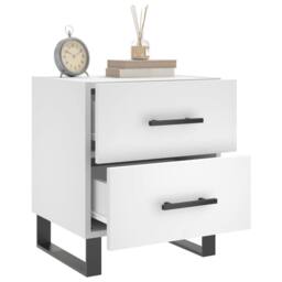 Berkfield Home Bedside Cabinets 2 pcs White 40x35x47.5 cm Engineered Wood - thumbnail 4