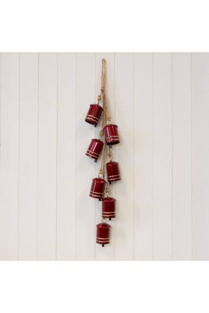 KDMD Metal Glossy Red Cowbell Hanging Garland - image 1