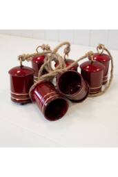 KDMD Metal Glossy Red Cowbell Hanging Garland - thumbnail 2