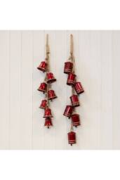 KDMD Metal Glossy Red Cowbell Hanging Garland - thumbnail 3