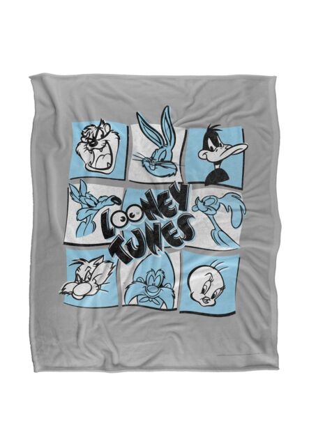 Warner Brothers Looney Tunes Officially Licensed Silky Touch Super Soft Throw Blanket 152 x 127 cm in White - image 1