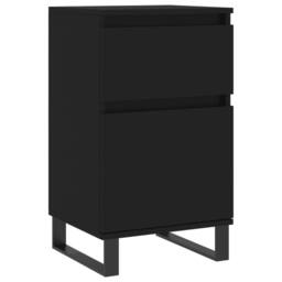 Berkfield Home Sideboards 2 pcs Black 40x35x70 cm Engineered Wood - Size: 40 x 35 x 70 cm - thumbnail 5