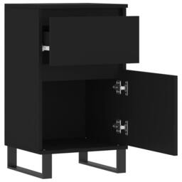 Berkfield Home Sideboards 2 pcs Black 40x35x70 cm Engineered Wood - Size: 40 x 35 x 70 cm - thumbnail 7