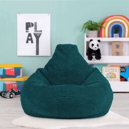 icon Pack of 2 Dalton Kids Bean Bag, Corduroy Childrens Beanbag in Teal - thumbnail 3