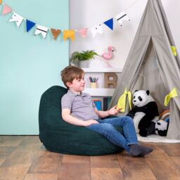 icon Pack of 2 Dalton Kids Bean Bag, Corduroy Childrens Beanbag in Teal - thumbnail 2