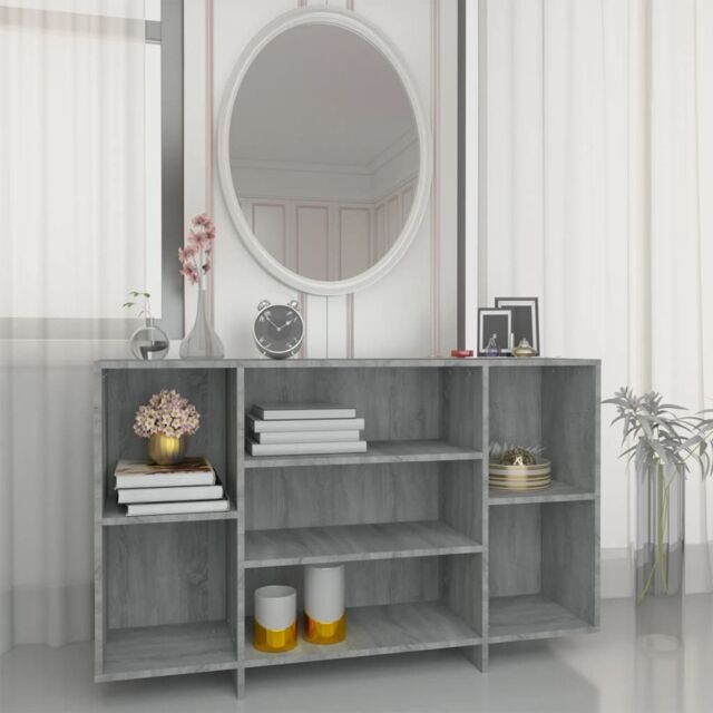 Berkfield Home Sideboard Grey Sonoma 120x30x75 cm Engineered Wood - Size: 120 x 30 x 75 cm - image 1