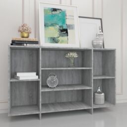 Berkfield Home Sideboard Grey Sonoma 120x30x75 cm Engineered Wood - Size: 120 x 30 x 75 cm - thumbnail 4