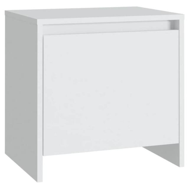 Berkfield Home Bedside Cabinet White 45x34x44.5 cm Engineered Wood - image 1