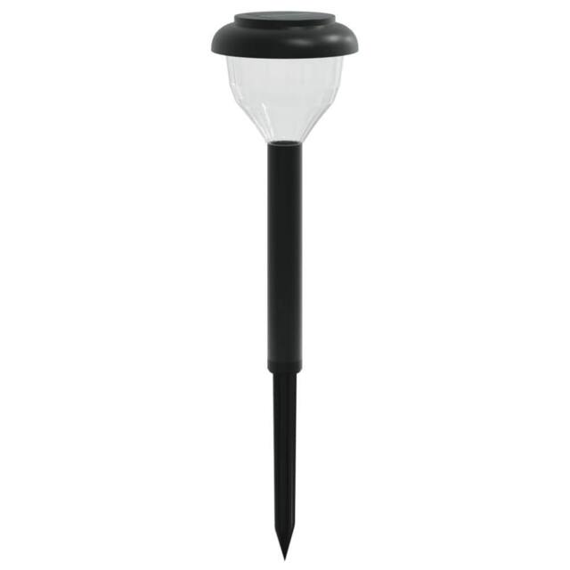 Berkfield Home Solar Pathway Lights with Ground Spikes 4 pcs Warm White & RGB in Black - image 1