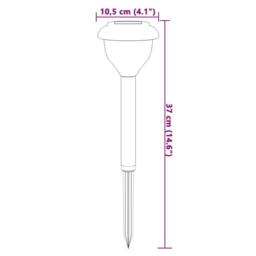 Berkfield Home Solar Pathway Lights with Ground Spikes 4 pcs Warm White & RGB in Black - thumbnail 9